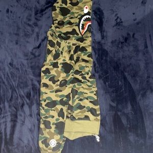 Shark Green Bape Hoodie lightly worn with no damages
